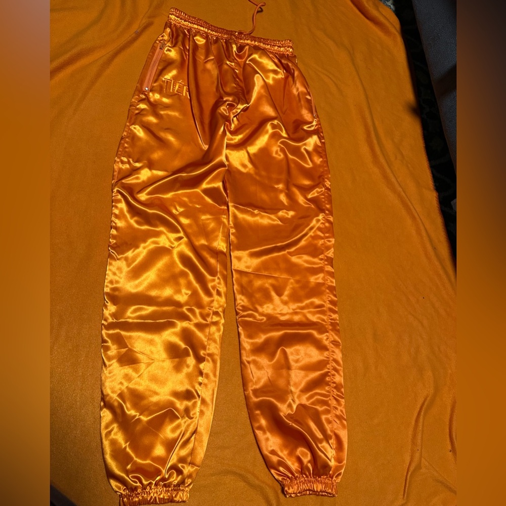 Tier NYC Orange Satin Pants (collectible fashion)